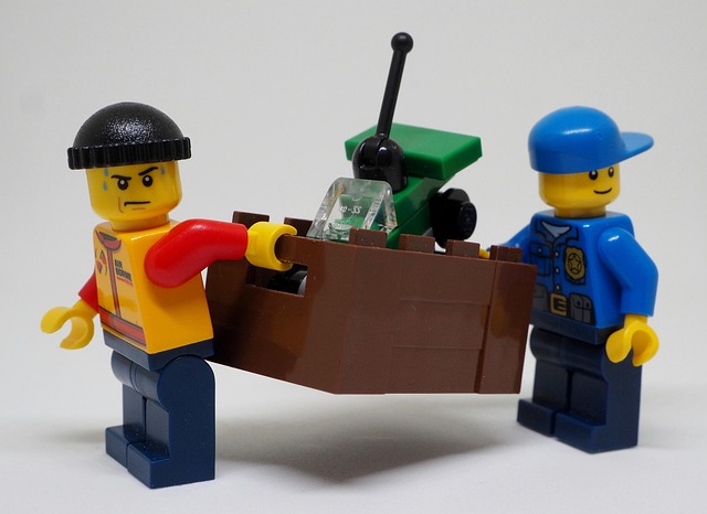 Lego blocks in vibrant colors